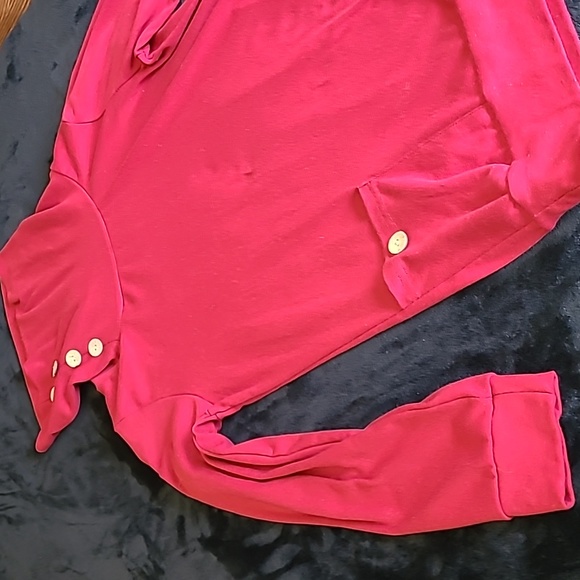 WAS. $69  Leo ROSI  Long Sleeve Turtleneck Top with button details - Picture 4 of 9